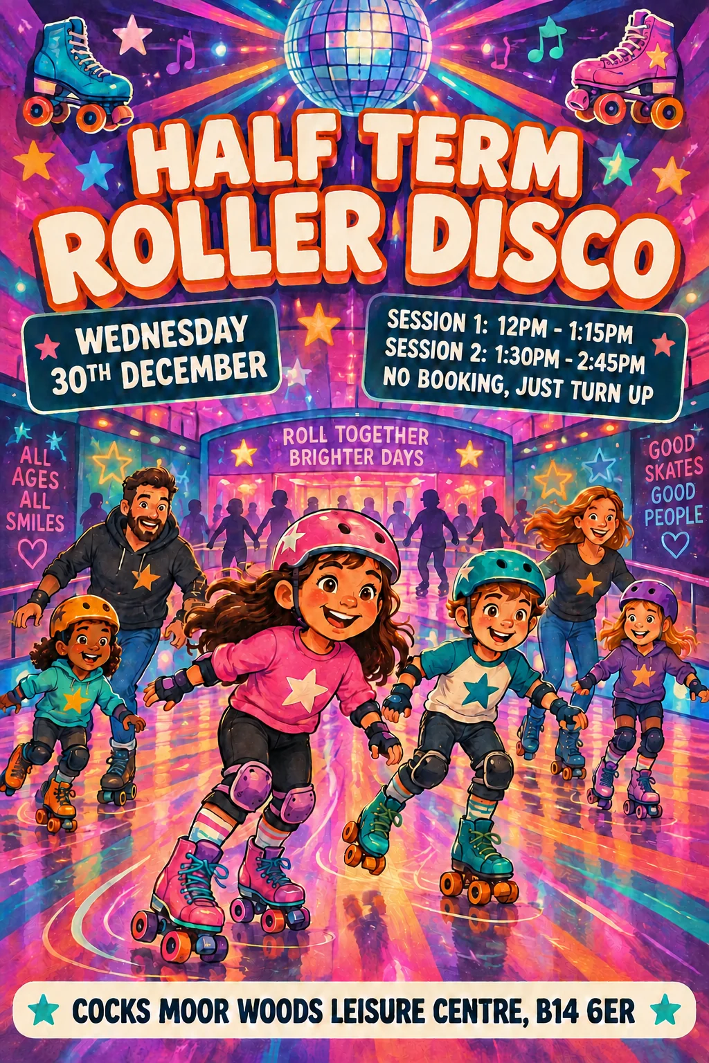 December Roller Disco at Cocks Moor Woods